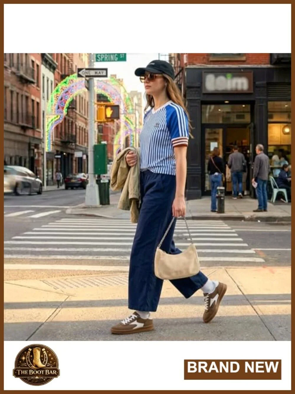 Women's Genuine Suede Fashion Sneakers Casual Retro Lace-Up Gum Sole Walking